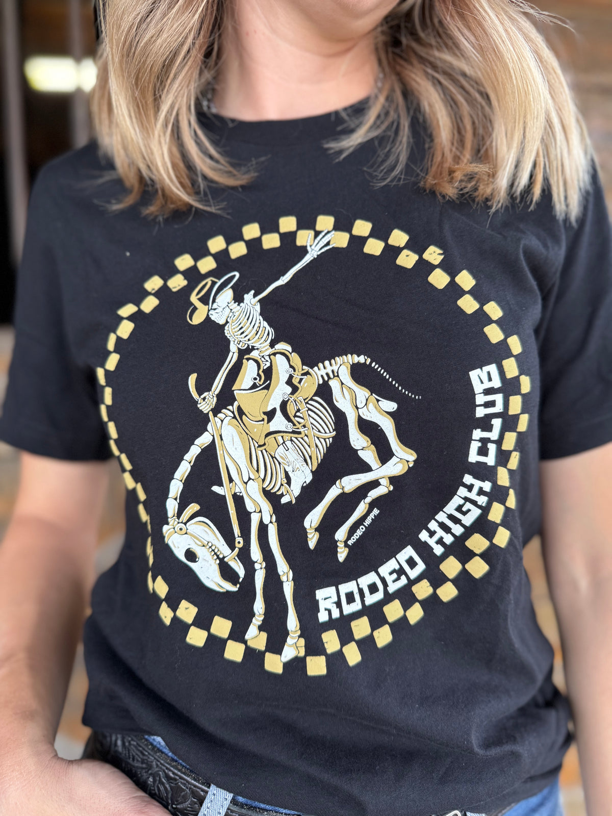 Rodeo High Club Tee-Black